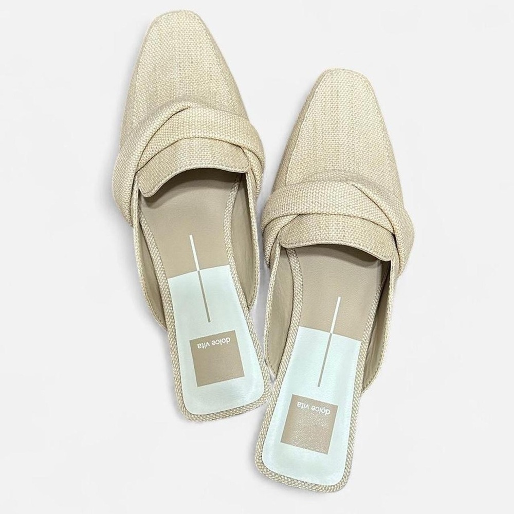 Dolce Vita Natural Woven Slip-On Mules - Size 8.5 - Picture 4 of 4